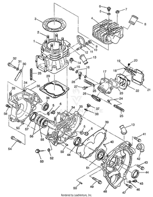 Crankcase And Cylinder (400l) Xpress 400l W97ca38c (4939603960d005) Schematic