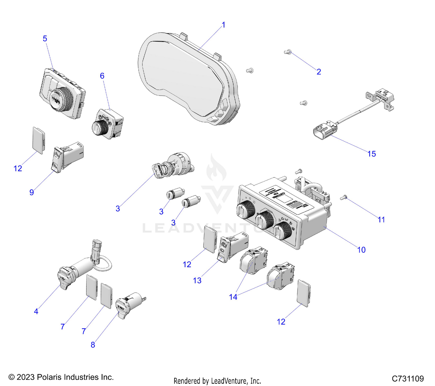 ELECTRICAL, DASH COMPONENTS - R26XAL1RBB/BJ (C731109)