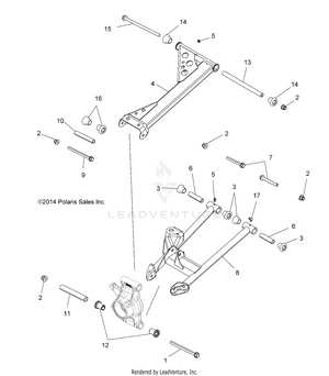 Suspension, Rear - A14zn8efp (49atvsusprr13sp550) Schematic