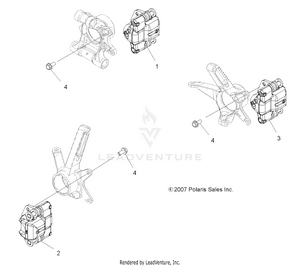 Brakes, Brake Caliper Mounting - A09lh46aq/ax/az (49atvcalipermtg08sp400) Schematic