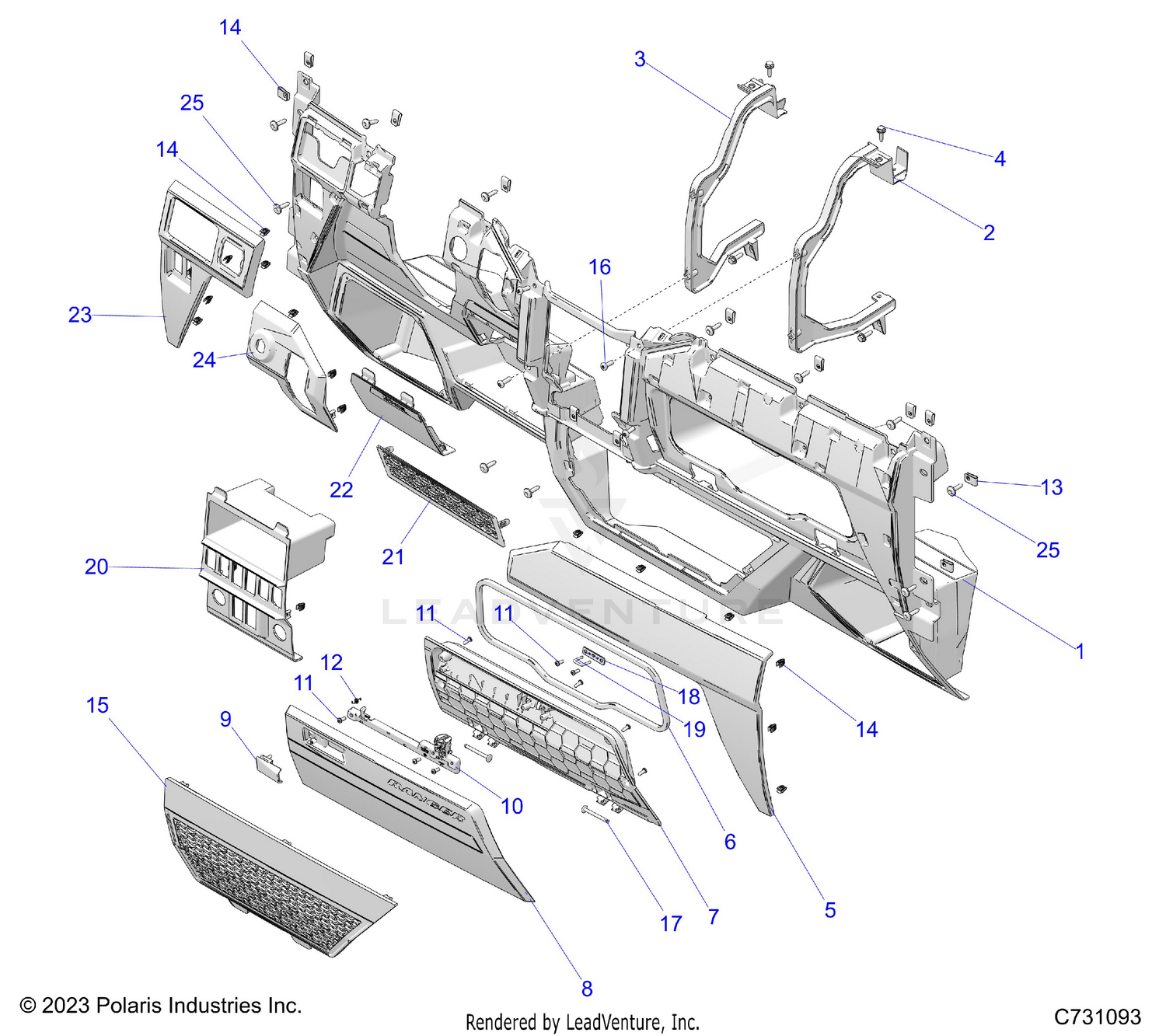 BODY, DASH, LOWER - R26XAW1RB9/BB/BJ (C731093)
