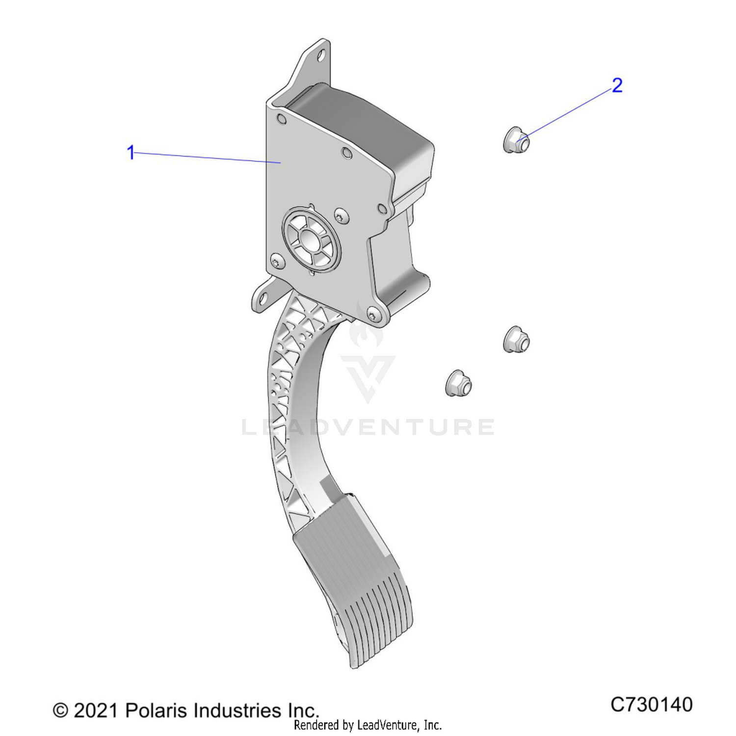 ENGINE, THROTTLE PEDAL - R26MAU57CP/EP (C730140)