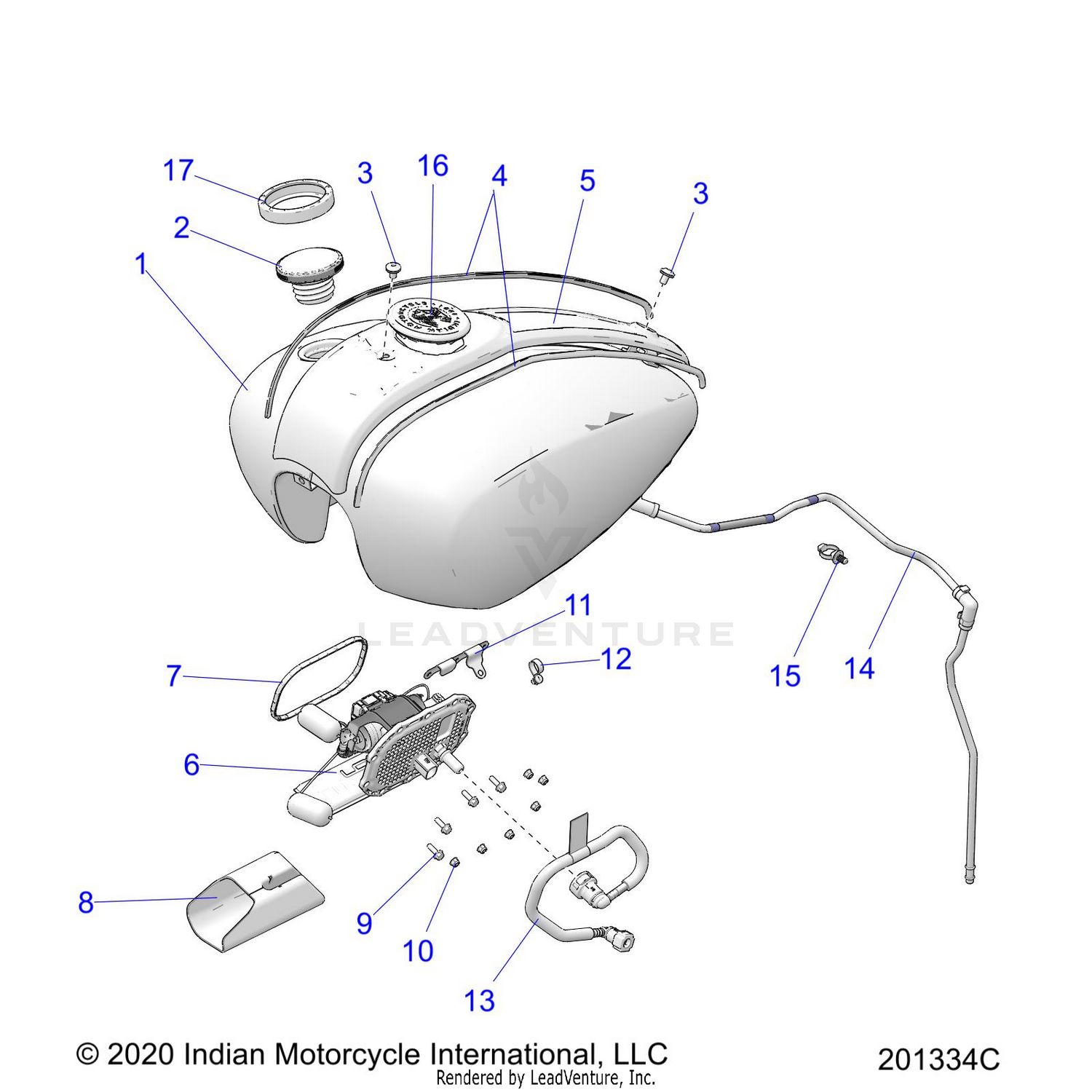 FUEL SYSTEM, FUEL TANK ASM. - N22DMABH/DMDBH ALL OPTIONS (201334C)