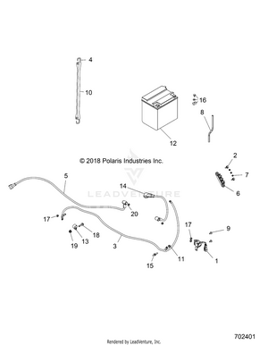 Electrical, Battery - R20cca57a1/a7/b1/b7 (702401) Schematic