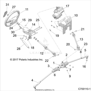 Steering, Power Steering Asm. - Z19vge99ak/aw/bk/bw (c700110-1) Schematic