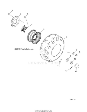 Wheels, Front - R17rca57a1/b1/a4/b4 (700778) Schematic