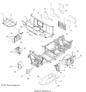 Body, Floor And Fenders - R08rh68 All Options (49rgrmoldings087004x4) Schematic