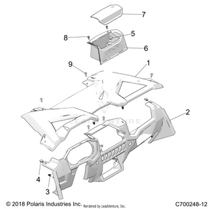 Body, Dash - Z22nar99af/bf (c700248-12) Schematic