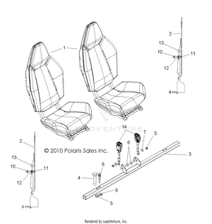 Body, Seat Mounting And Belts - R11vh76/vy76 All Options (49rgrseatmtg11rzr) Schematic