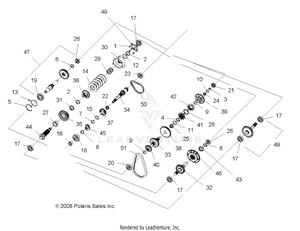 Drive Train, Main Gearcase Internals - A09zx85/8x All Options (49atvtransintl09spxp850) Schematic