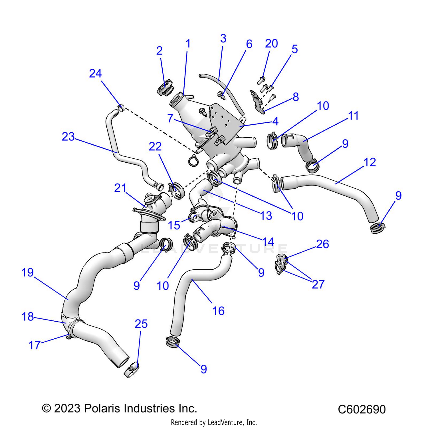 ENGINE, COOLING SYSTEM - S24TLC8RS/8RE (C602690)
