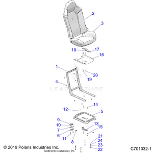 Body, Seat Asm. And Slider - Z20pal92ag/ap/bg/bp/lg/g92ag/ap/lg (c701032-1) Schematic