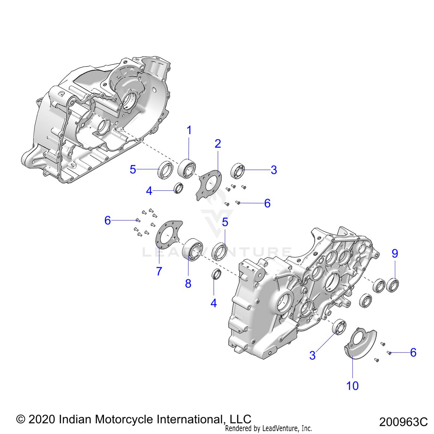 ENGINE, CRANKCASE BEARINGS - N22DMBAG/DMCAG ALL OPTIONS (200963C)