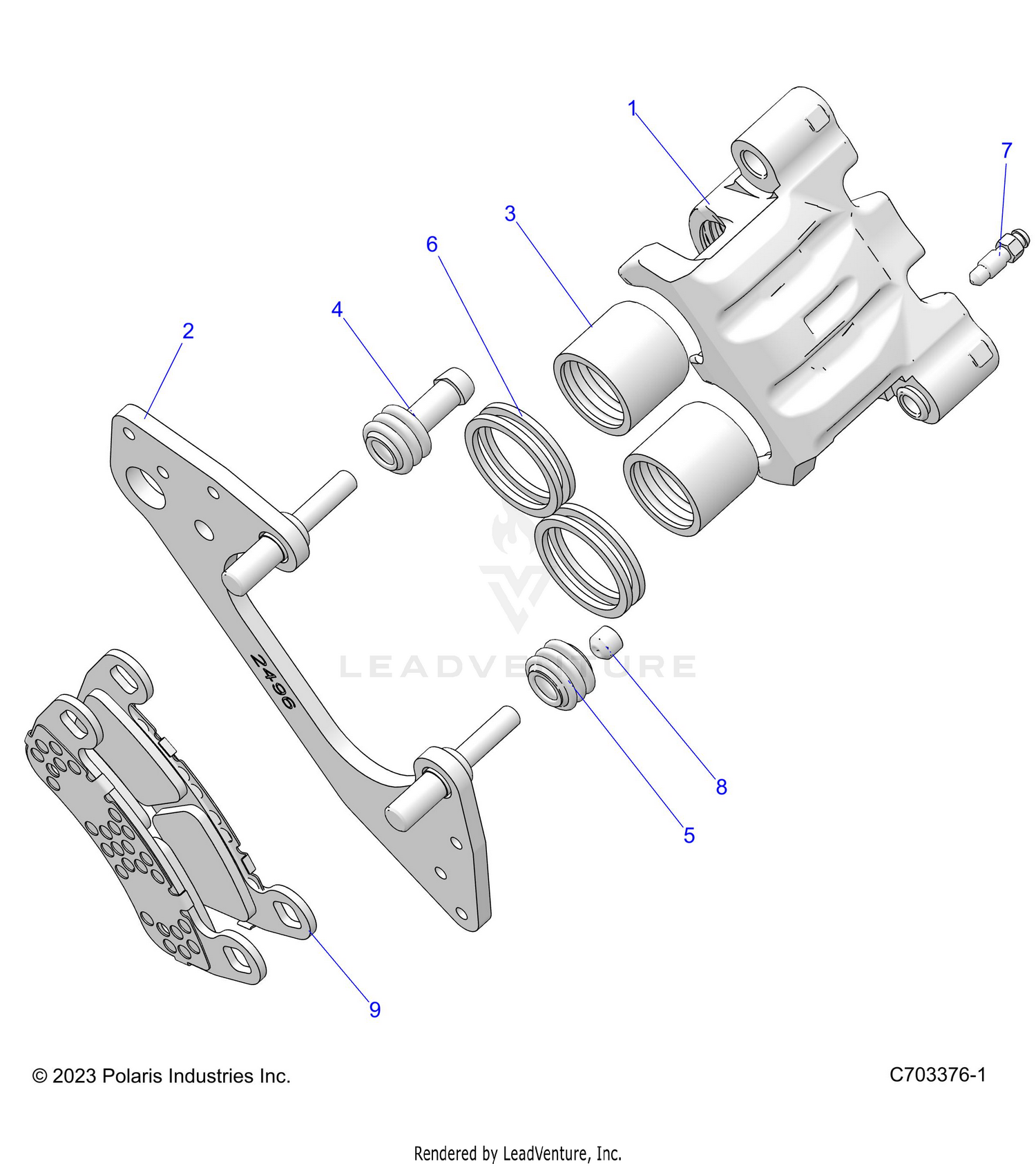 BRAKES, FRONT CALIPER - Z26NMX99A4/B4/A6/B6 (C703376-1)