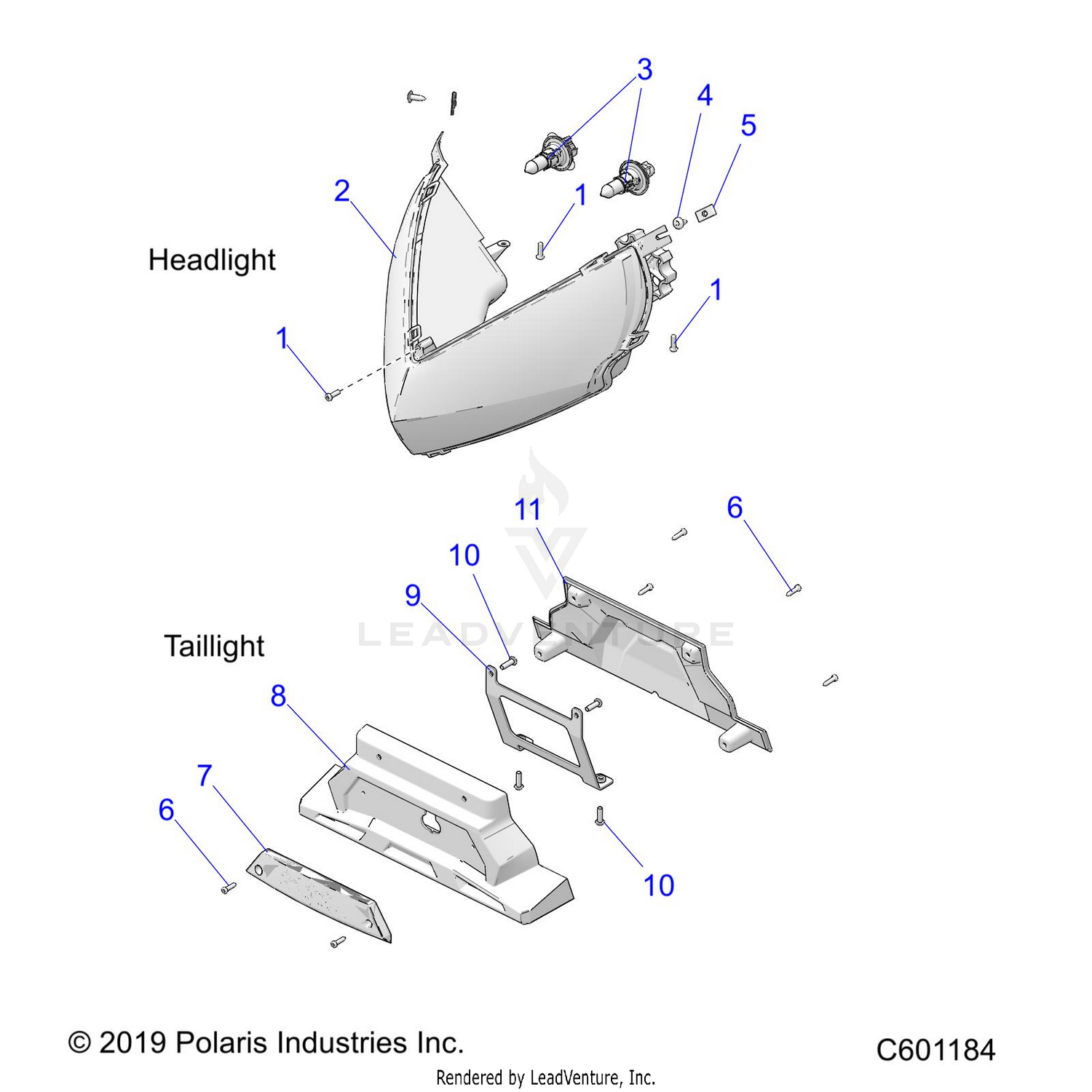 ELECTRICAL, HEADLIGHT and TAILLIGHT - S22CFF5TSL (C601184)