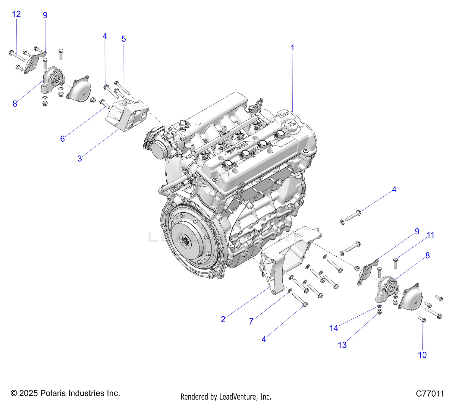 ENGINE, MOUNTING & LONG BLOCK - Z26RRE2KAL (C770011)