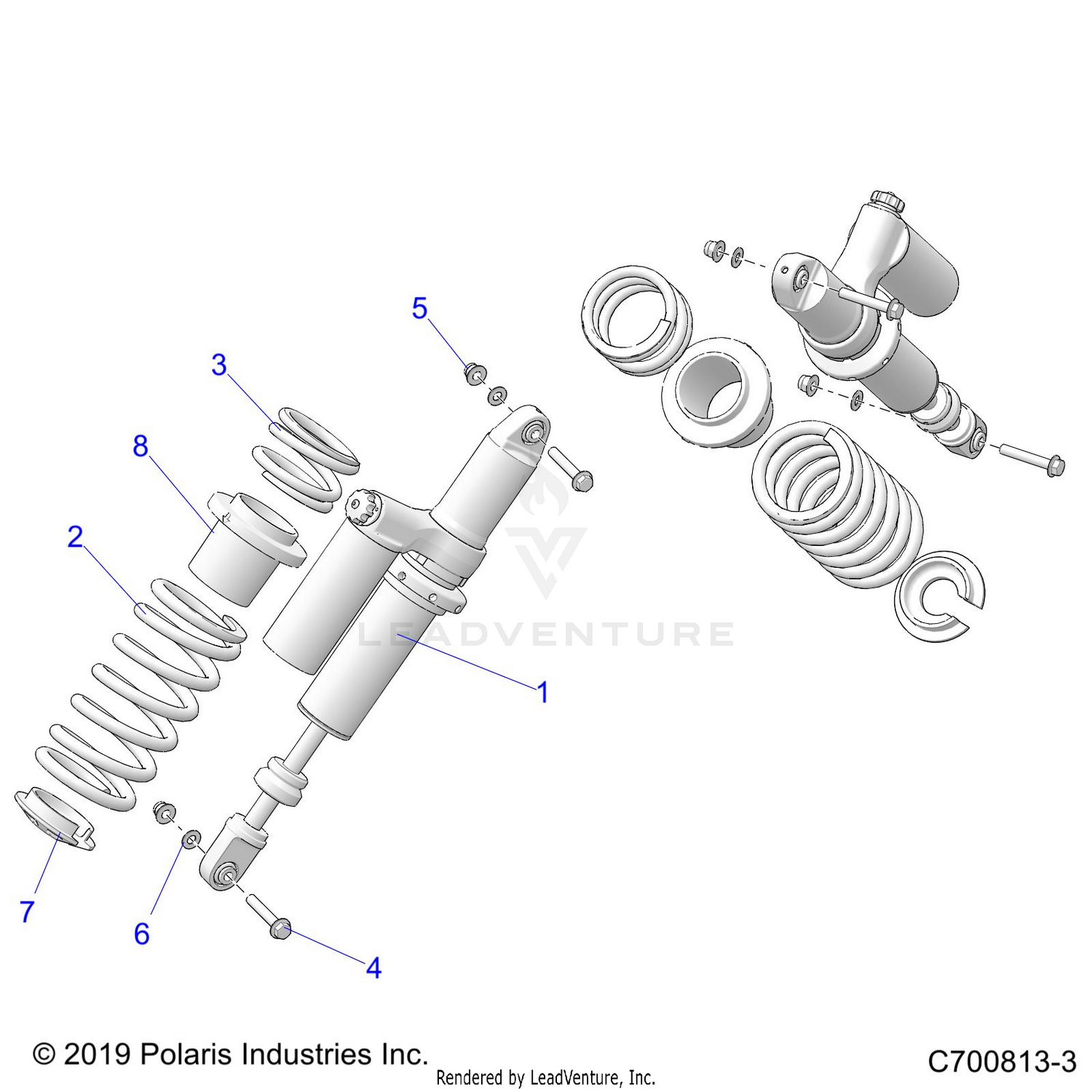 SUSPENSION, REAR SHOCK MOUNTING - G22GXD99AC/AJ/BC/BJ (C700813-3)