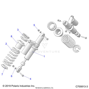 Suspension, Rear Shock Mounting - G23gmk99a/99b (c700813-3) Schematic