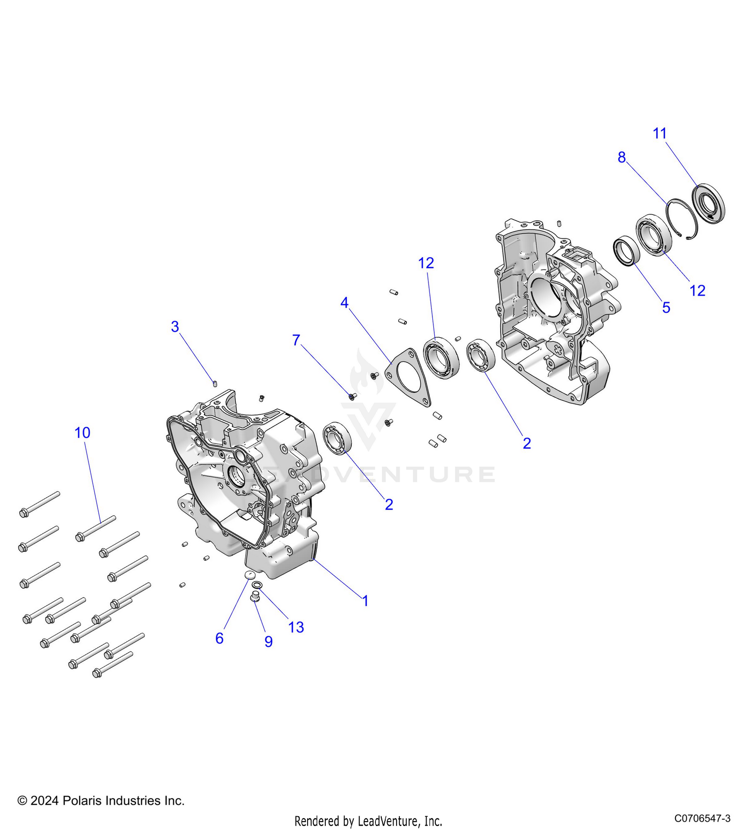 ENGINE, CRANKCASE - D26M4A57B4/G57B4/U57B4/W57B4 (C0706547-3)