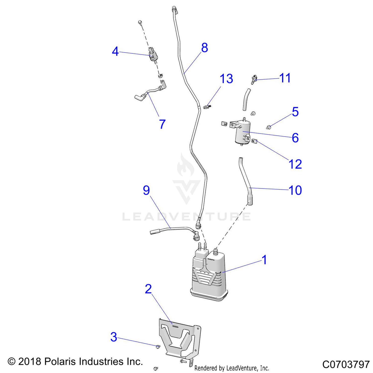 BODY, FUEL TANK EVAP - D21BEP99B4 (C0703797)
