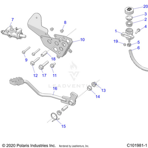 Brakes, Brake Pedal And Master Cylinder - A25sxe85a9/am/ap (c101981) Schematic