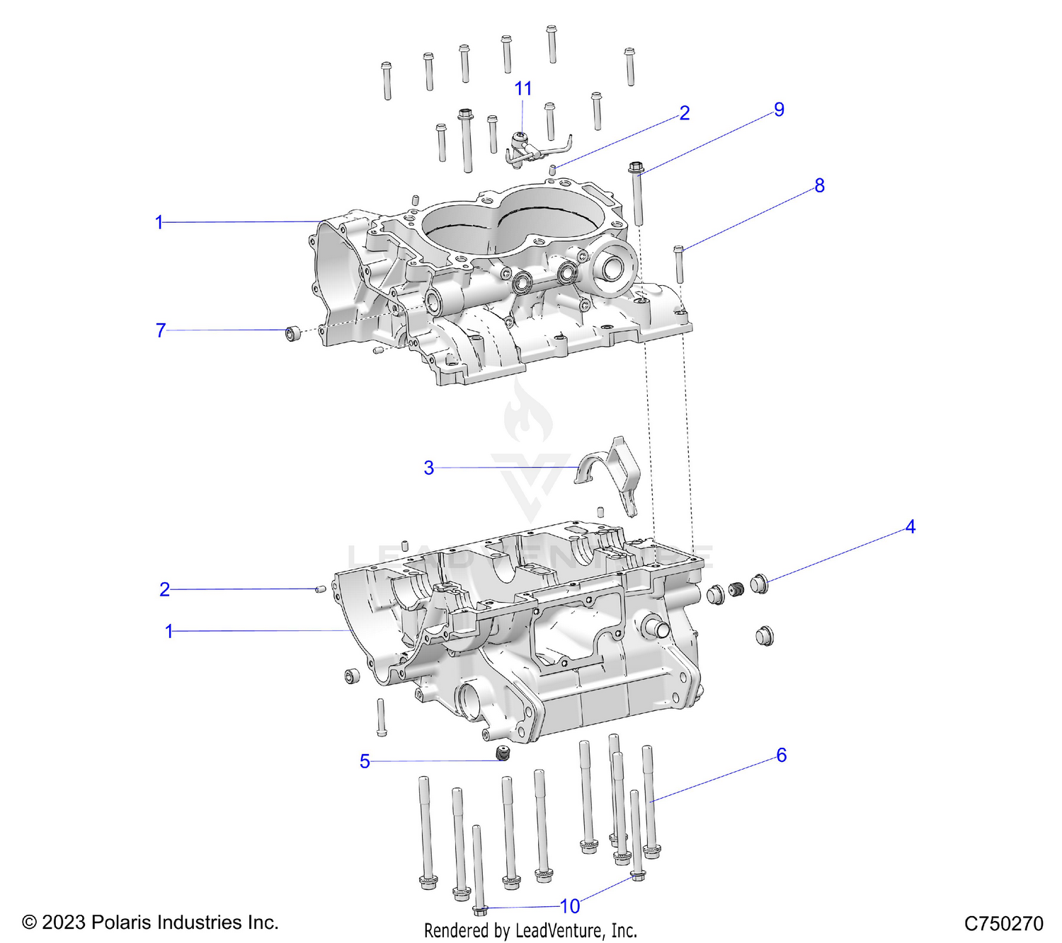 ENGINE, CRANKCASE - Z26S4D92AN/AH/BN/BH (C750270)