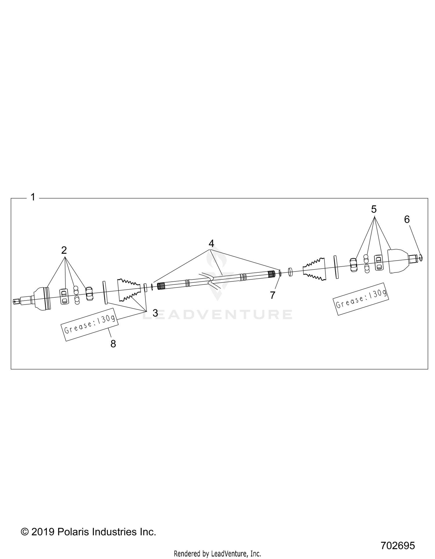 DRIVE TRAIN, HALF SHAFT, REAR - Z26XPD92AN/BN/AH/BH (702695)