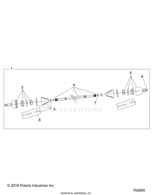 Drive Train, Half Shaft, Rear - Z21rau92an/bn (702695) Schematic
