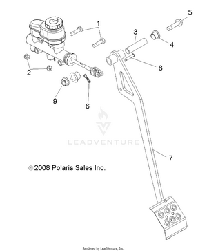 Brakes, Pedal And Master Cylinder Mounting - R12rh45ag/ah/ar (49rgrbrakefoot10) Schematic