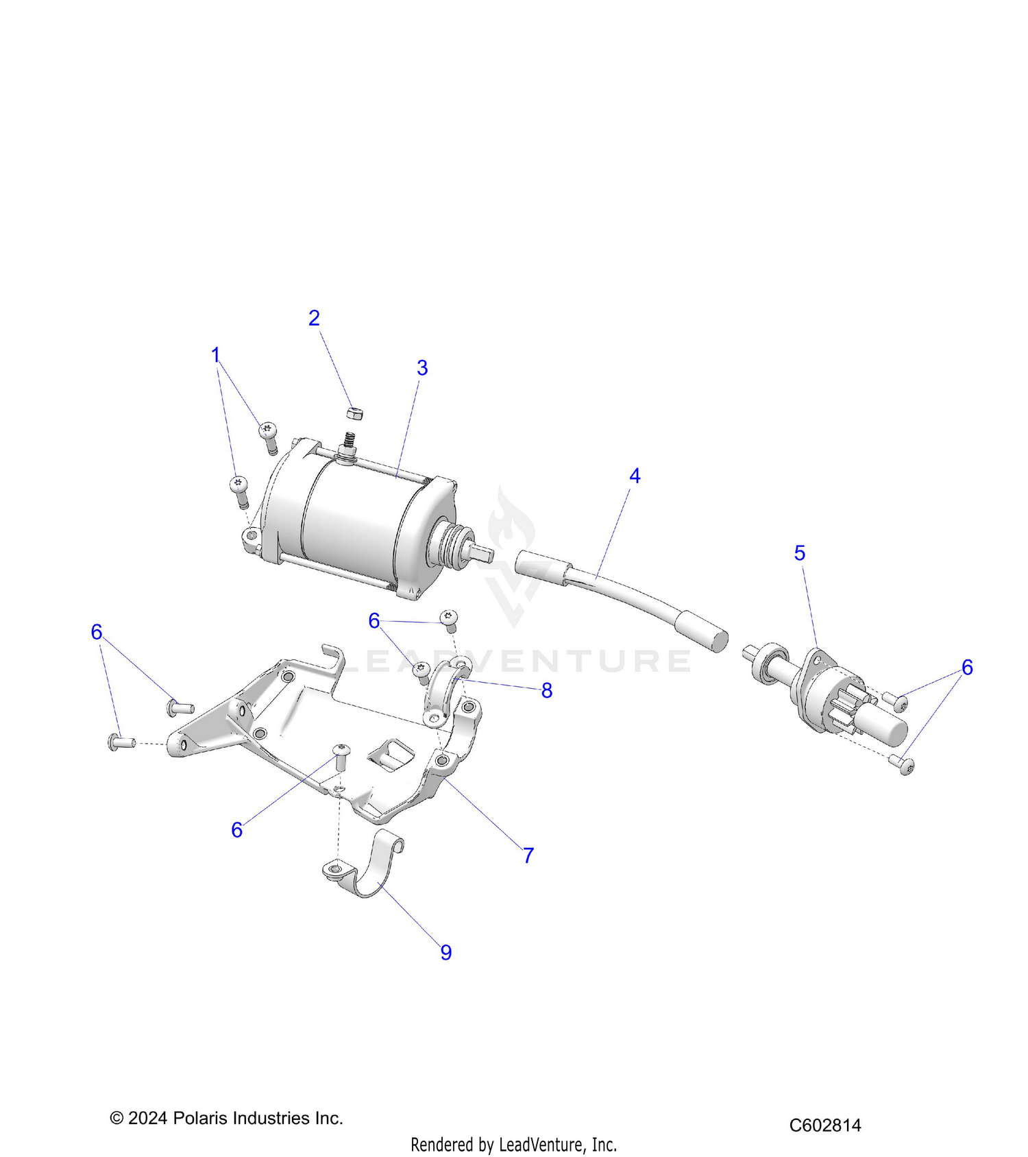 ENGINE, STARTER MOTOR - S26TDZ8MS E.S. OPTION (C602814)