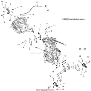 Engine, Transmission Mounting & Long Block - A17dae57am (101125) Schematic