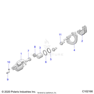 Brakes, Front Caliper - A22sva85a3 (c102166) Schematic