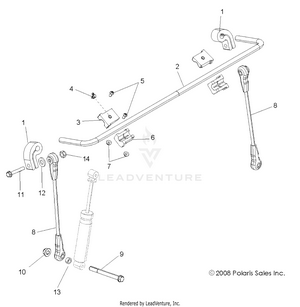 Suspension, Stabilizer Bar, Front - R11vh76/vy76 All Options (49rgrstabilizerfrt09rzr) Schematic