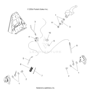 Brake Lines, Front - A07mh46aa/az (49atvbrakelinesp450) Schematic