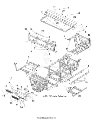 Chassis, Frame And Front Bumper - R16raa76aa/aj (49rgrframe146x6) Schematic