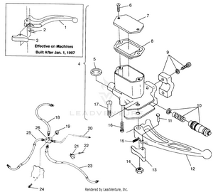 Controls - Master Cylinder/brake Line Sport 400l W97ba38c And Trail Blazer (4940124012b010) Schematic