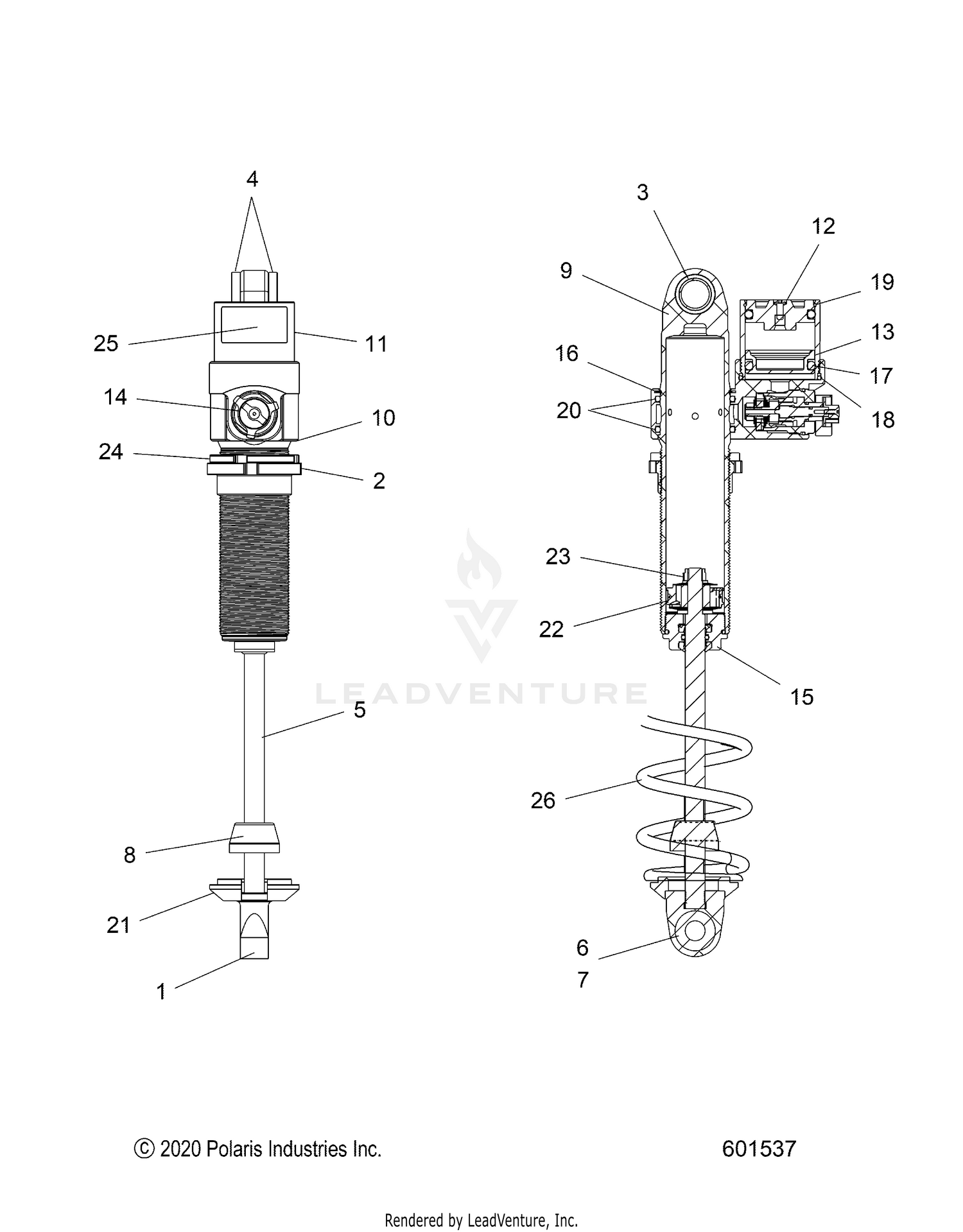 SUSPENSION, SHOCK, IFS, VELOCITY - S26TLG9BS/BEA (601537)