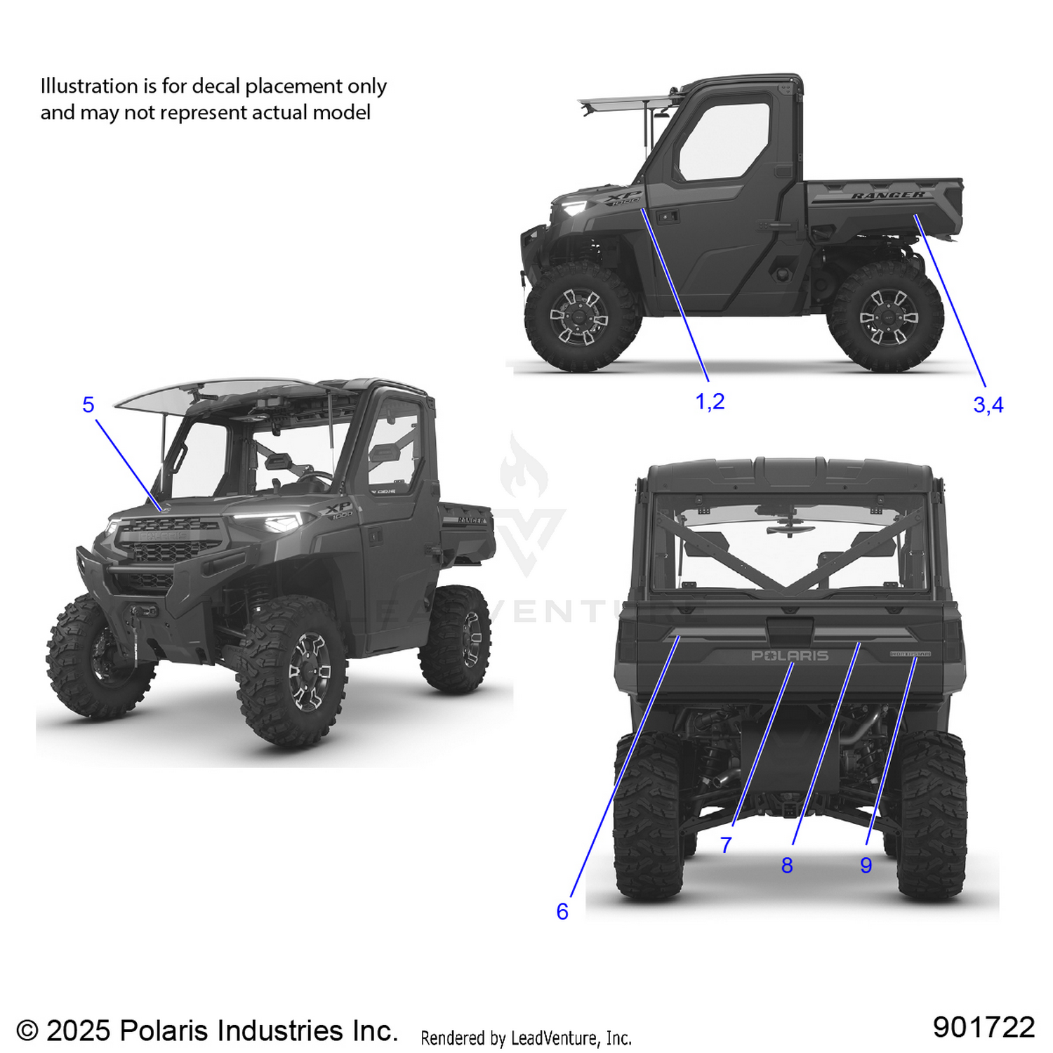 BODY, DECALS, GRAPHIC - R26RRU99A9/AF/AH/AB/AS/B9/BF/BH/BB/BS (901722)