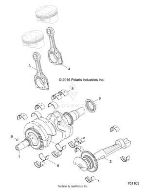 Engine, Crankshaft - R18rve99nx (701105) Schematic