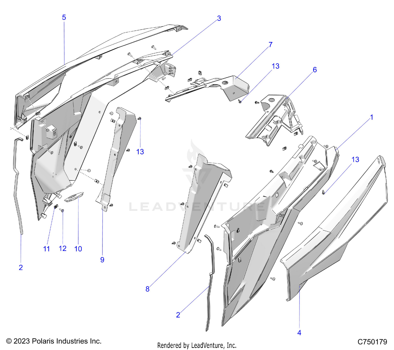BODY, REAR FENDERS - Z26RPK2KAR/BR/AV/BV/AC/BC/AJ/BJ (C750179)