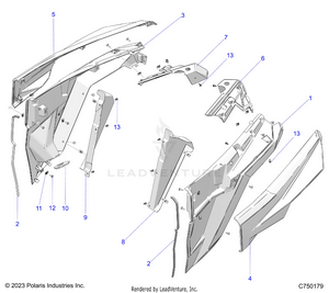 Body, Rear Fenders - Z25r4d2kak/bk/aj/bj/am/bm (c750179) Schematic