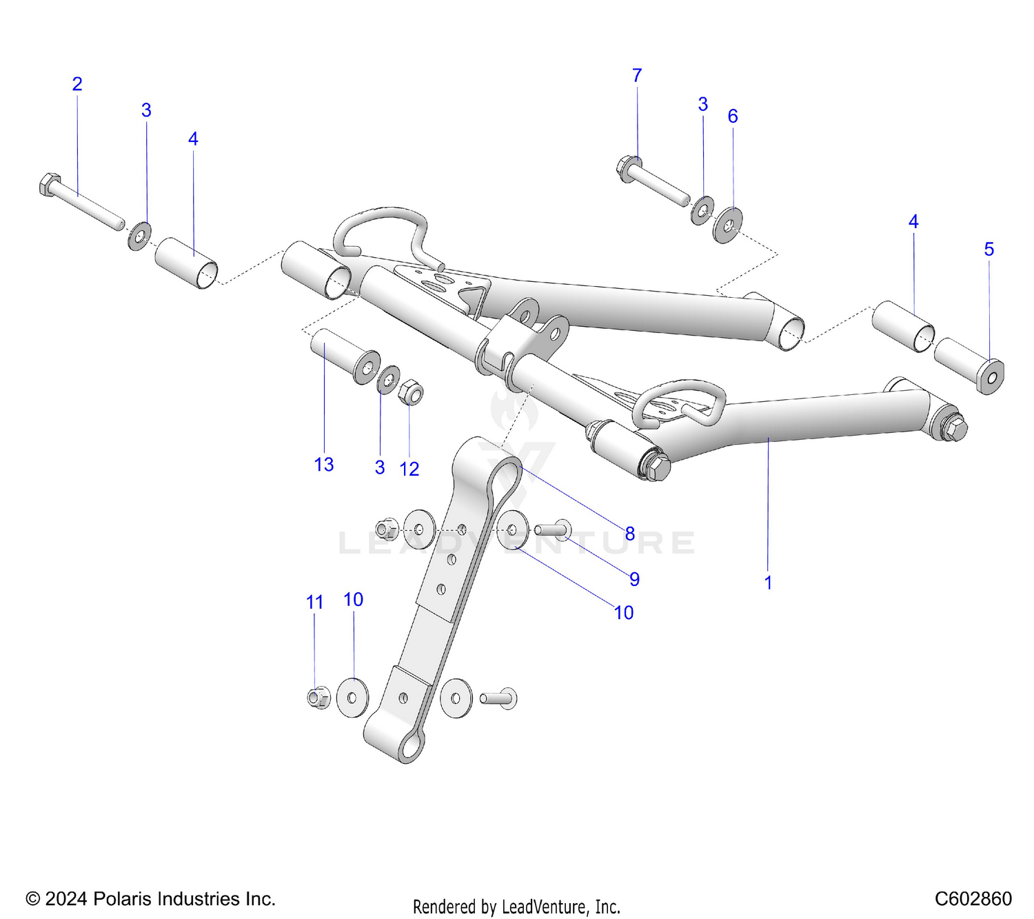 SUSPENSION, TORQUE ARM, FRONT - S26TDZ8MS (C602860)