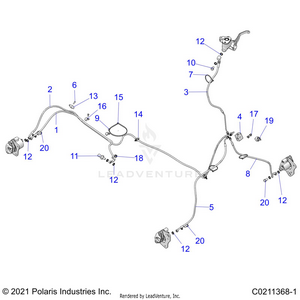 Brakes, Brake Lines - A20sea50a1/a5/ca1/ca5 (c0211368-1) Schematic