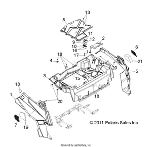 Body, Rear Rack And Fenders - R12jt87ab/ad/as/aw/9eaw (49rgrrackmtg12rzrxp900) Schematic