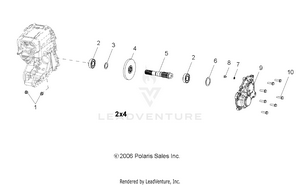 Gearcase, Output Shaft - R05rb50aa (49rgrtransotpt07mlty) Schematic