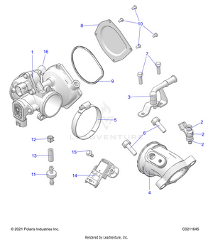 Engine, Throttle Body And Fuel Rail - A25shy57al/an (c0211645) Schematic