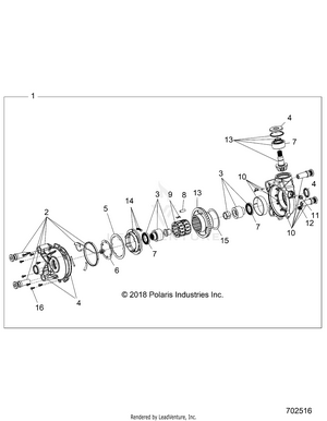 Drive Train, Front Gearcase - Z19vge99ak/aw/bk/bw (702516) Schematic