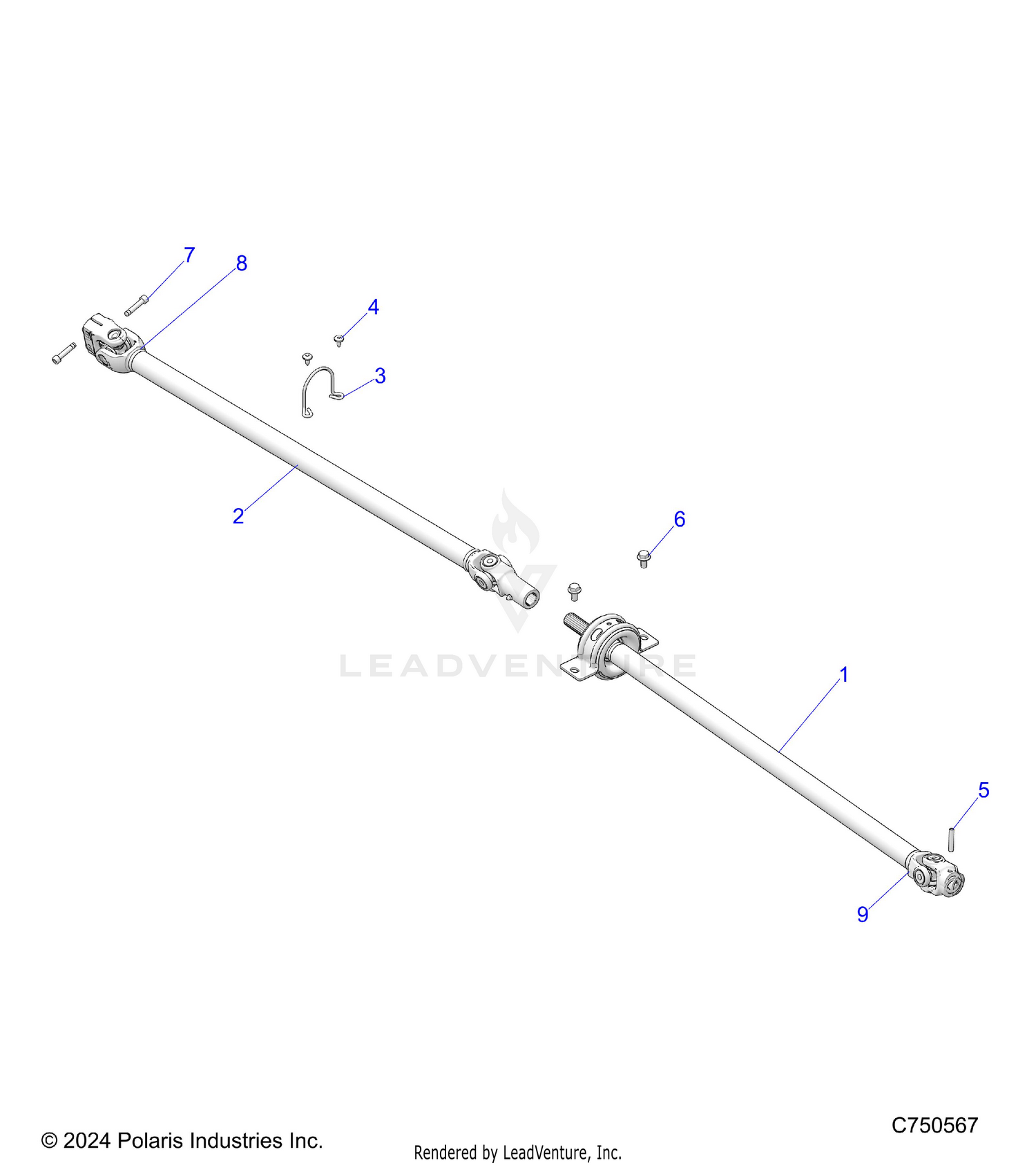 DRIVE TRAIN, PROP SHAFT - Z26XPD92AN/BN/AH/BH (C750567)