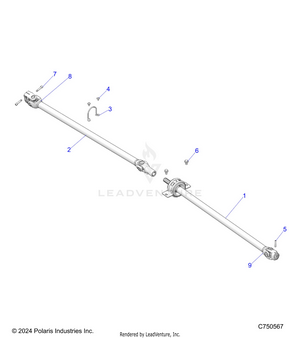 Drive Train, Front Prop Shaft - Z21rau92an/bn (c750567) Schematic