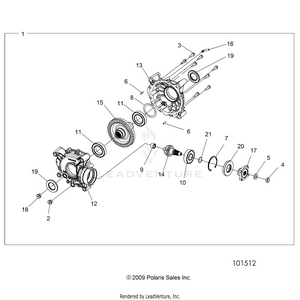 Drive Train, Rear Gearcase Internals - A22sva85a3 (101512) Schematic